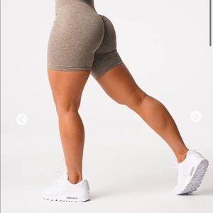 Mocha NVGTN scrunch shorts